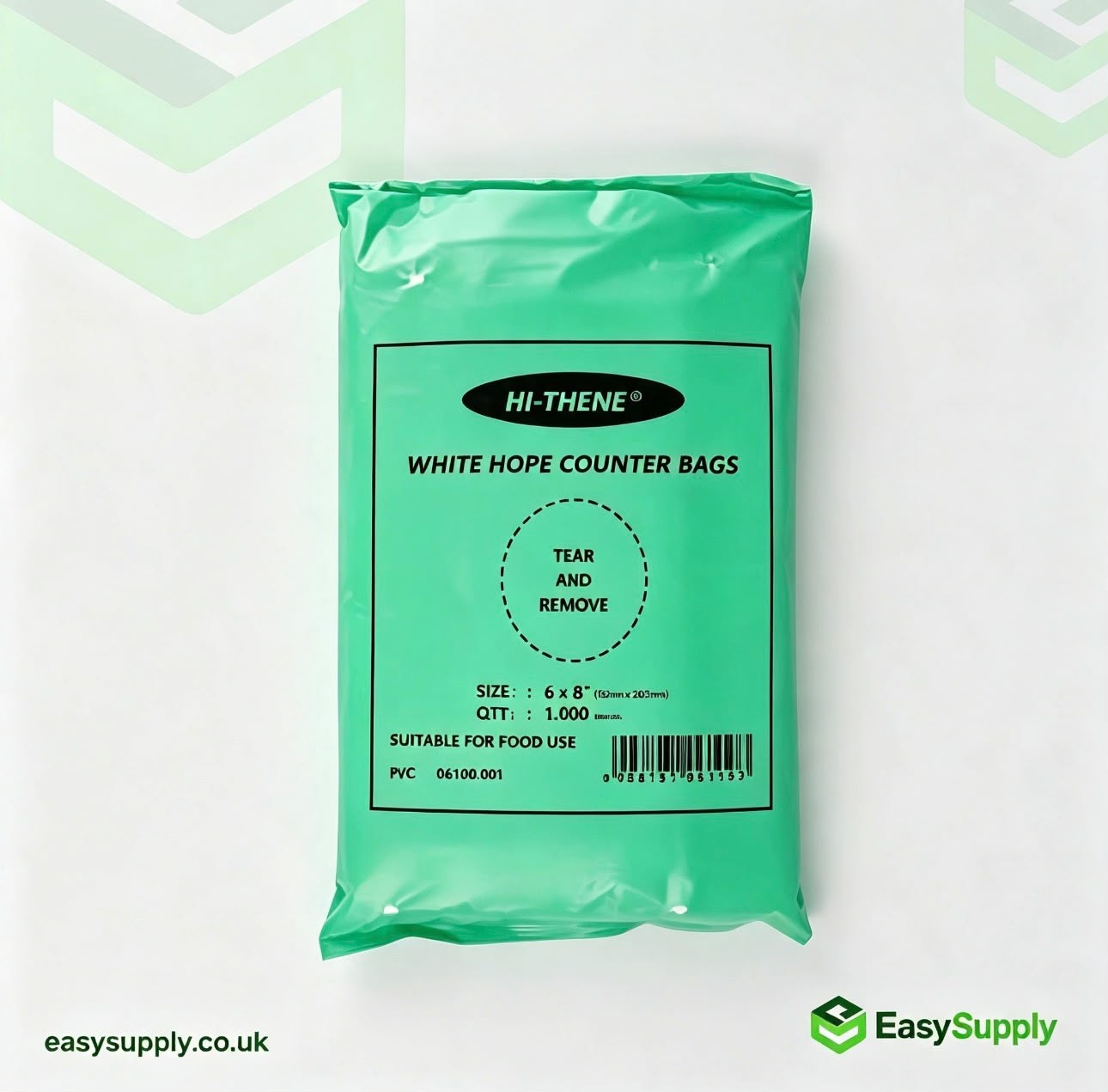 HI-THENE HDPE counter bags 6x8 pack