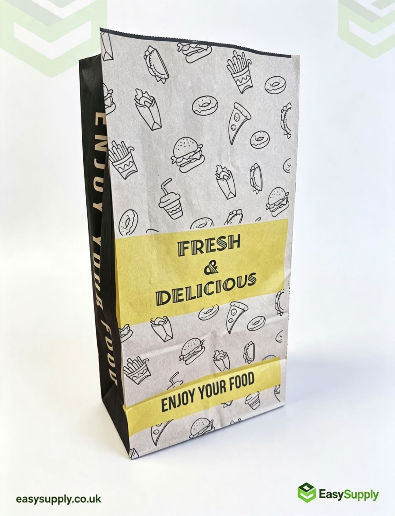 R8 brown takeaway bag food design