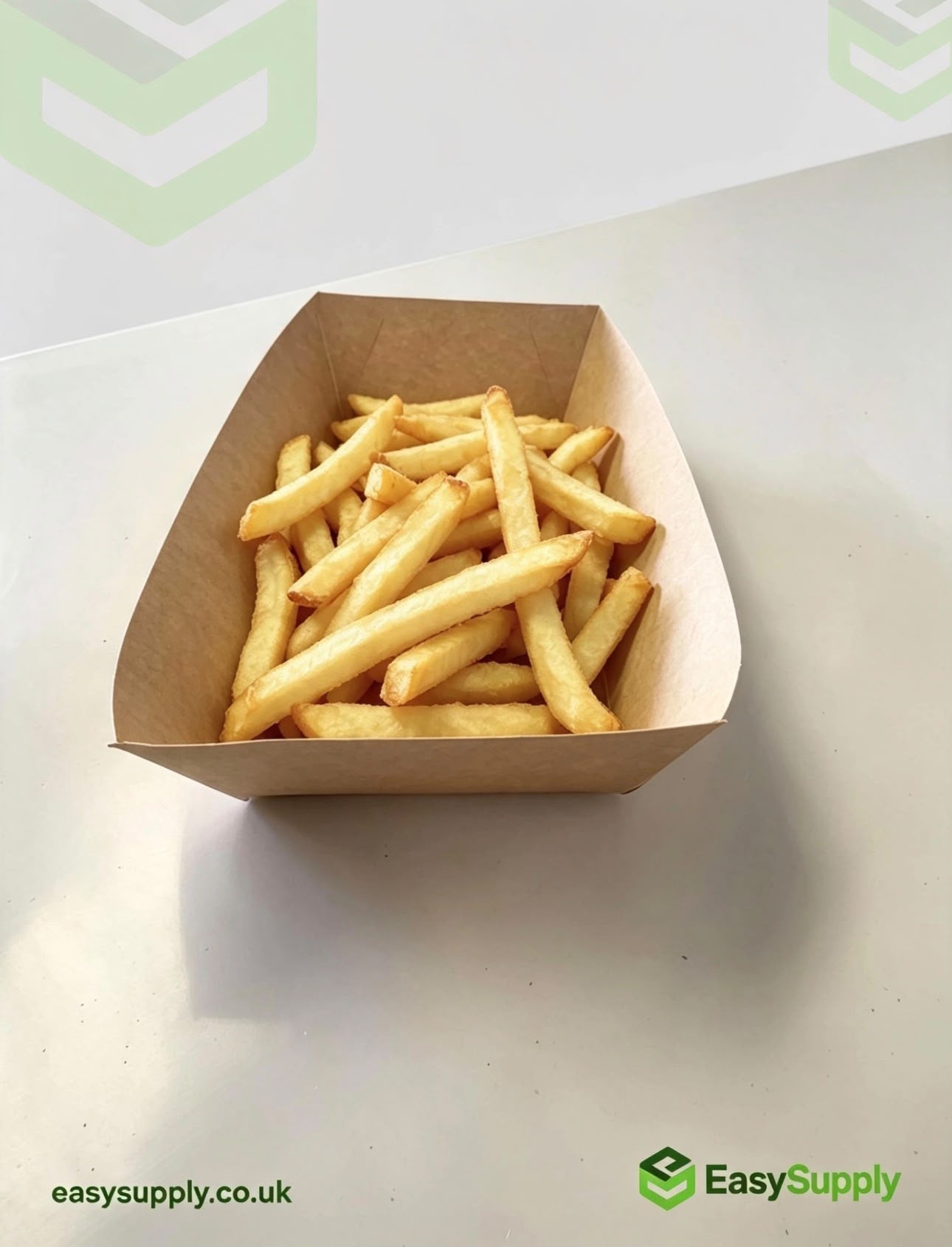 Small kraft chippy tray view 3